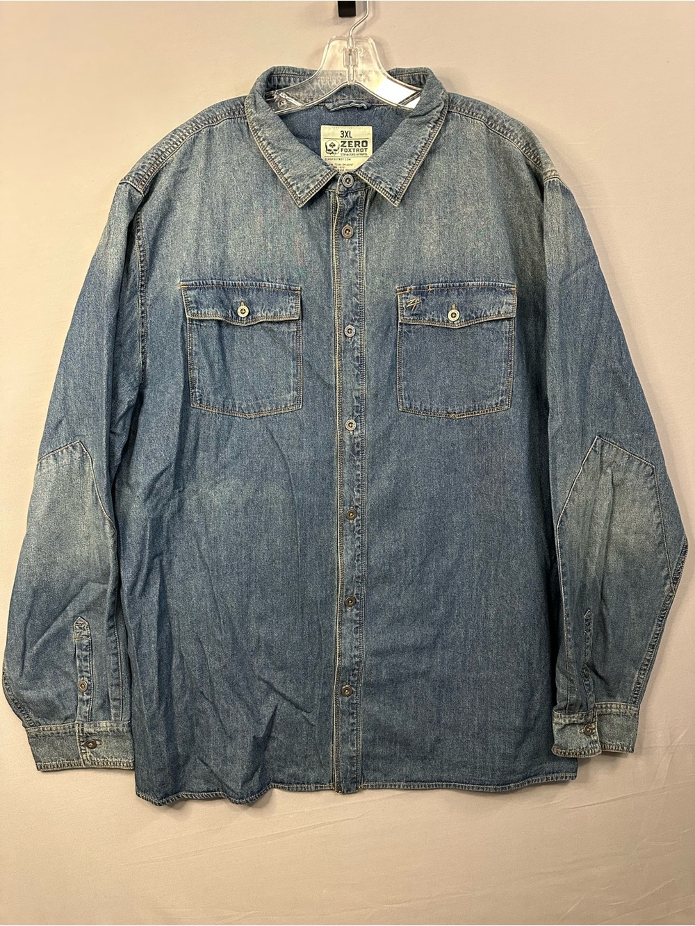 Zero Foxtrot Men’s Denim Shirt 3XL